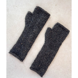 Pakamera Rękawiczki damskie, jesienne mitenki ciemny grafitowy