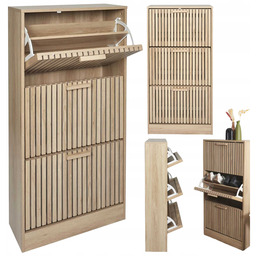 Szafka na buty Duża pojemna wąska Linea ryflowane