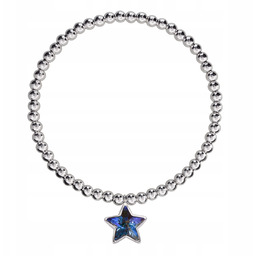 SREBRNA BRANSOLETKA 925 GWIAZDKA SWAROVSKI