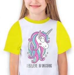 KOMPLET PIŻAMA DZIECIĘCA ŻÓŁTA DO SPANIA JEDNOROŻCE UNICORNS