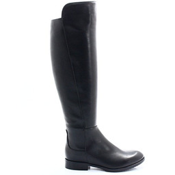 Płaskie oficerki ze skóry za kolano - KOTYL