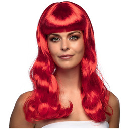 Peruka elegancka czerwona