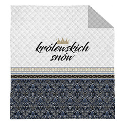 Detexpol Narzuta dekoracyjna 220x240 Królewskich Snów biała szara