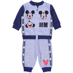 Szaro-granatowy dres niemowlęcy z lampsami Mickey Disney 3-6