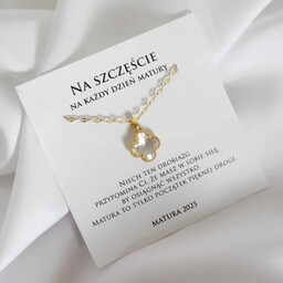 Prezent dla maturzysty z dedykacją naszyjnik złoty