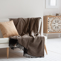 Vialman Pled z frędzlami IRMA brązowy 150 x