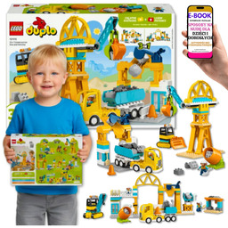 DUŻY ZESTAW LEGO DUPLO Plac budowy z mostem