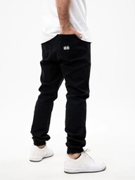 Spodnie Jogger Jeansowe Męskie Czarne Lucky Dice Promo