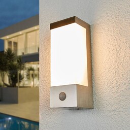 Lindby kinkiet zewnętrzny LED Severina, 25 cm, czujnik,