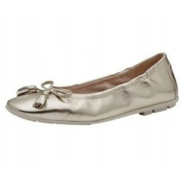 Tamaris Damskie Baleriny Złotev Skórzane 36 Jwi