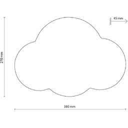 Kinkiet Cloud TK Lighting, możliwość ściemniania, kremowy /