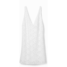 Desigual Sukienka mini z koronki w kwiaty