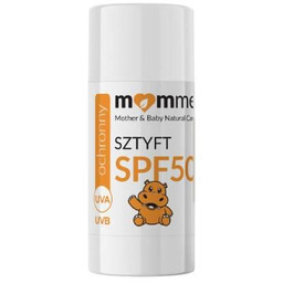 MOMME Biały sztyft przeciwsłoneczny SPF 50, 10 g