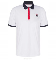 Koszulka tenisowa Fila Polo Dominic biała M