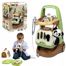 SMOBY ZESTAW WÓZEK WETERYNARZA Z PLUSZOWĄ PANDĄ +