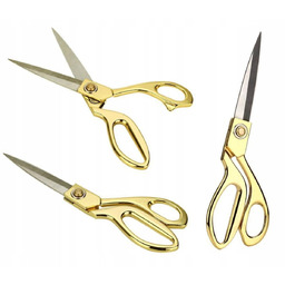 NOŻYCZKI NOŻYCE KRAWIECKIE STAL ZŁOTE SOLIDNE 27CM