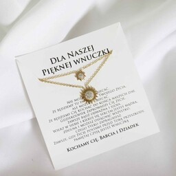 Naszyjnik złoty z dedykacją dla wnuczki od dziadków