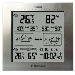 Stacja meteo HYUNDAI WS2244M kalendarz budzik wilgotność