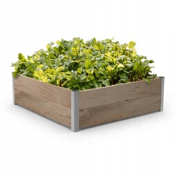 Modułowa podwyższona wysoka grządka skrzynia ogrodowa rabata 105x105x30H