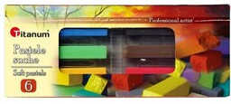Pastele suche 6 kolorów Titanum 208690