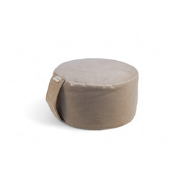 beżowa poduszka do medytacji, zafu, poduszka z łuską