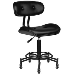 Taboret fryzjerski Gabbiano Florencja, czarny