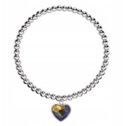 SREBRNA BRANSOLETKA 925 SERCE SWAROVSKI +