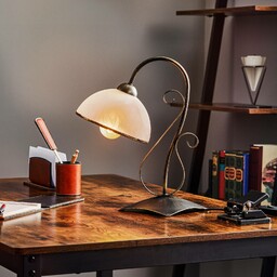 Lampa stołowa Antica Luminex, brązowy / mosiężny, salon