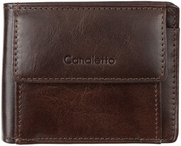 Mały skórzany portfel RFID brązowy Canaletto PM1055s160GR