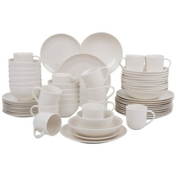 AMBITION Serwis obiadowo-kawowy porcelanowy Linea 12 osób (60