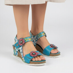 Laura Vita Sandały damskie, ze skóry naturalnej