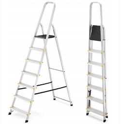 Drabina aluminiowa domowa jednostronna profesjonalna Higher 7 stopni