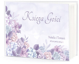 Księga gości weselnych lawendowa - 50 kartek