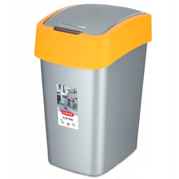 Kosz na śmieci Curver Flip Bin 10L, żółty