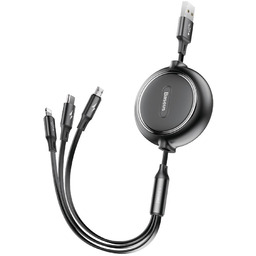 Baseus Golden Loop rozwijany kabel 3w1 USB -