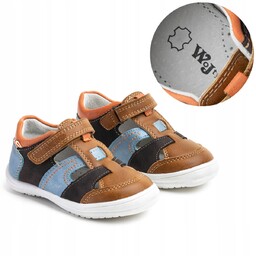 Półbuty sandały wkł.SKÓRA lekkie Rzep oddychające stabilne Wojtyłko