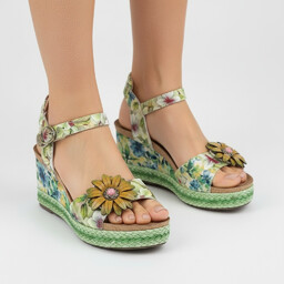 Laura Vita Sandały damskie, ze skóry naturalnej