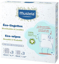 Mustela, eco-chusteczki wielokrotnego użytku, 6 sztuk