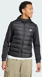adidas Mężczyźni Essentials Hybrid Down Hooded Jacket, Black,