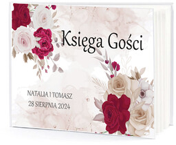 Księga gości weselnych z kwiatami - 50 kartek