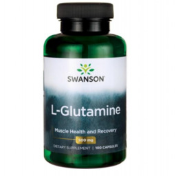 SWANSON L-glutamina 500mg, 100 kaps.