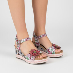 Laura Vita Sandały damskie, ze skóry naturalnej