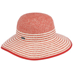 Kapelusz Floppy Striped Brim Twotone by Lipodo, czerwony
