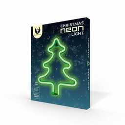 Neon dekoracyjny LED CHRISTMAS CHOINKA zielona Bat +