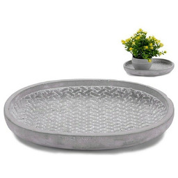 Ibergarden S3606643 Talerz wikliny Owalny Cementowy, 28 x