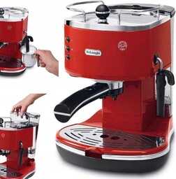 Ekspres kolbowy DeLonghi Icona Vintage Eco 311.R czerwony