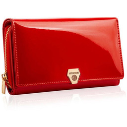 Portfel skórzany BETLEWSKI BPD-VS-513 czerwony