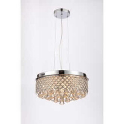 Auhilon Glamour lampa wisząca Amapola okrągła z kryształkami