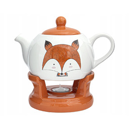 Ceramiczny dzbanek do herbaty z podgrzewaczem 1l imbryk