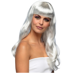 Peruka elegancka biała